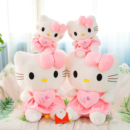 Sanrio Kitty Plush Toys Pillow 25cm Kawaii Anime KT Cat Plush Doll