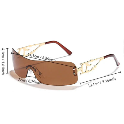 Lovely Rimless Square Sunglasses