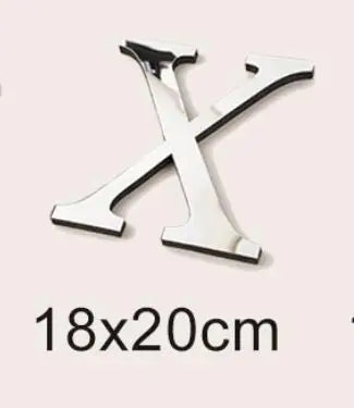 20cm Big Size 3D English Letters Acrylic Mirror