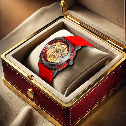 DANA golden carved flowers watch