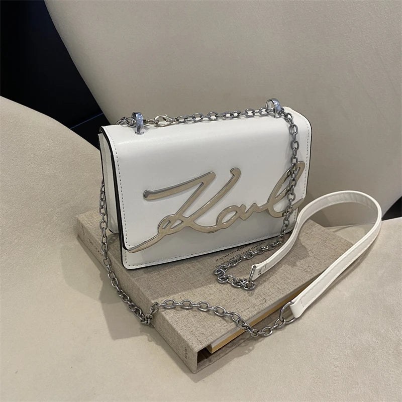 Metal Letter Strap Bags