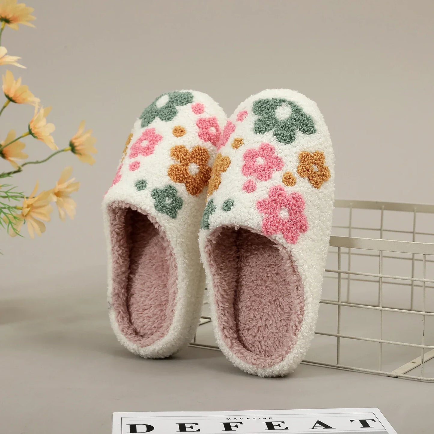 Furry Home Soft Soles Furry Slippers