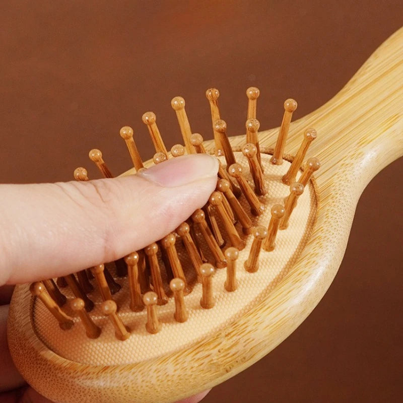 Bamboo Mini Airbag Comb Anti Static Air Cushion Hair Brush