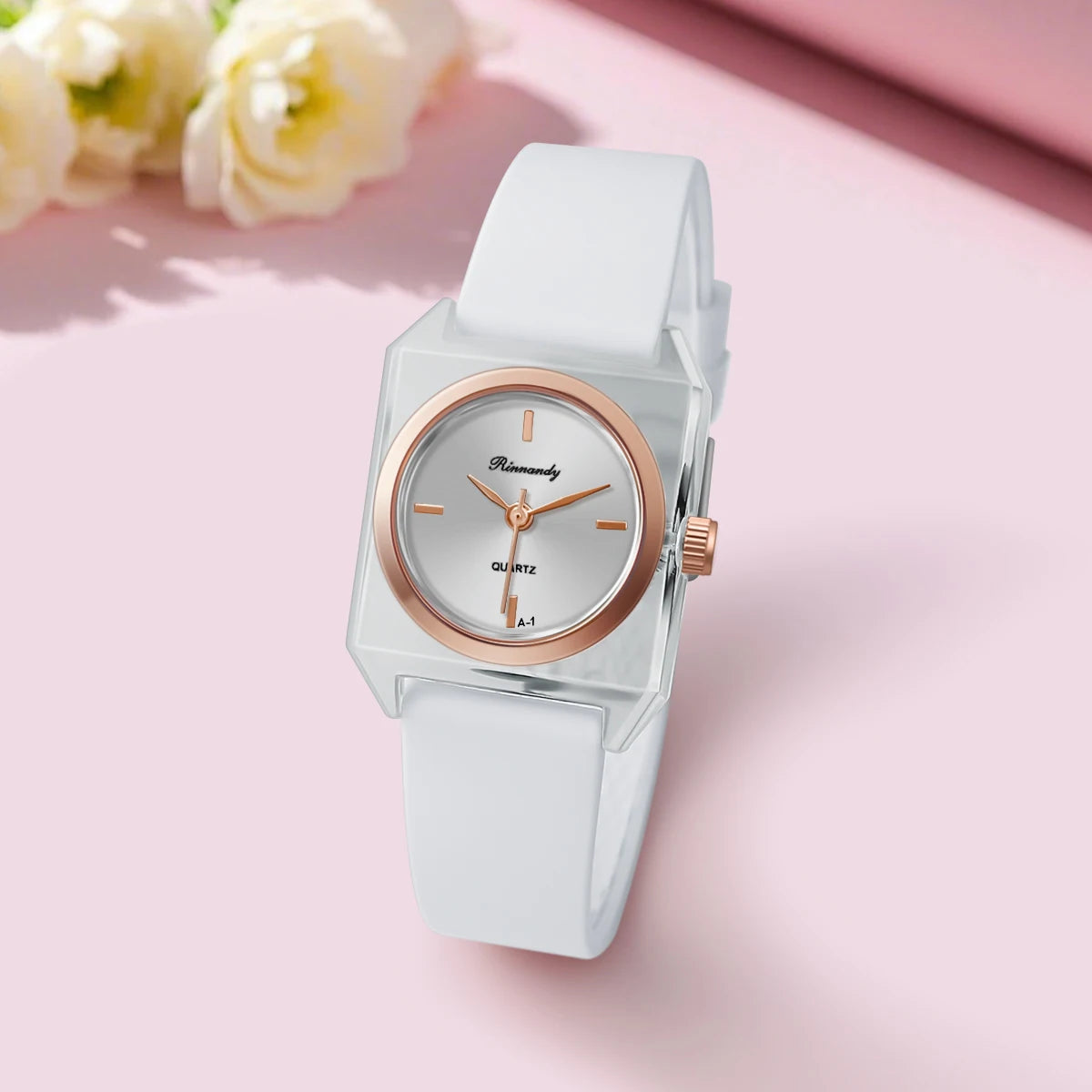 Silicone Strap Quartz Clock Wristwatch