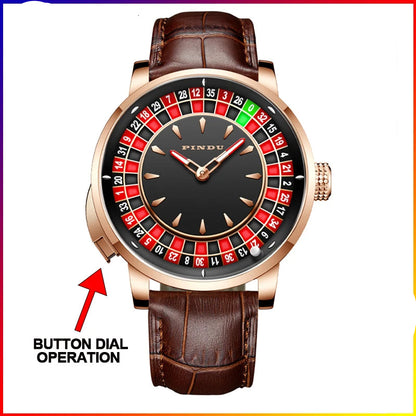 Russian Roulette Game 46MM Mechanical Sapphire Mirror Diamond Dial Watch