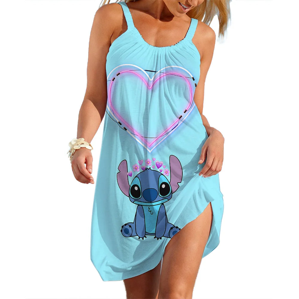 Disney Stitch Sling Sexy Loose Dress
