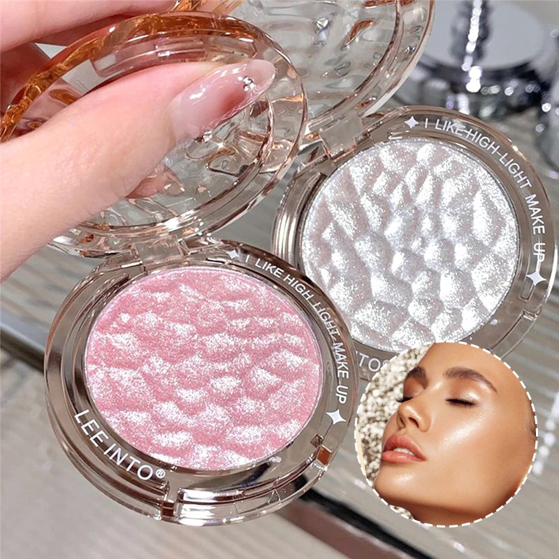 High gloss powder gloss glitter highlight contour