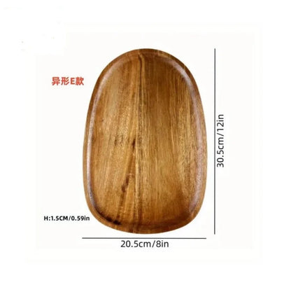 Japanese solid wood fruit plate