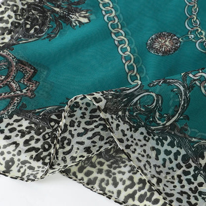 Chiffon Long Silk Scarf Turban