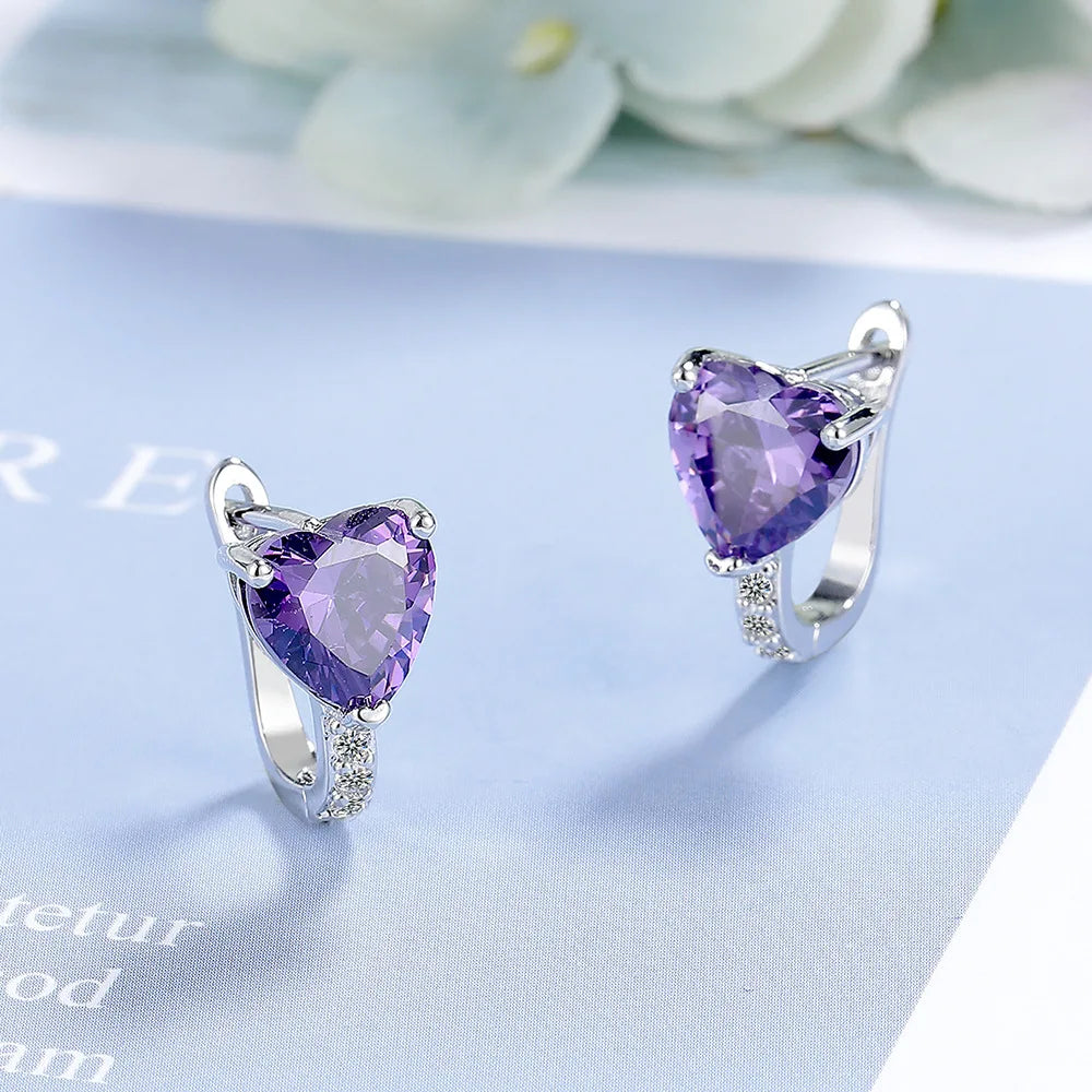 925 Sterling Silver Multiple zircon Earring