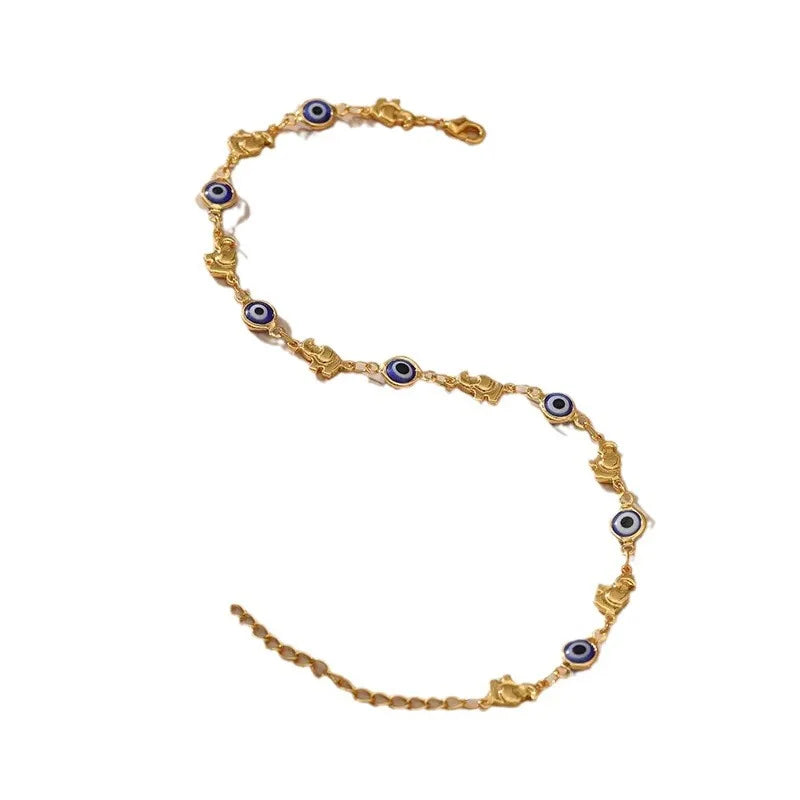 Bohemian Evil Eye Daisy Flower Anklets  Bracelet