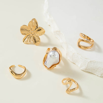 DANA Circle Geometry Opening Joint Rings Set