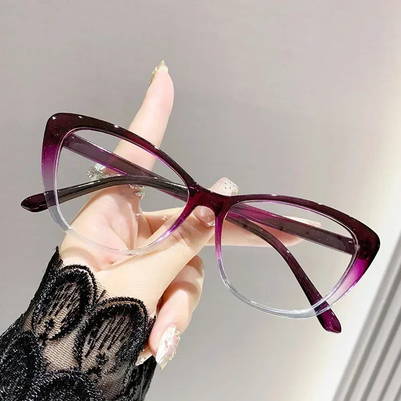 Cat Eye Myopia Ultra-light Near Prescription Eyeglasses Diopter