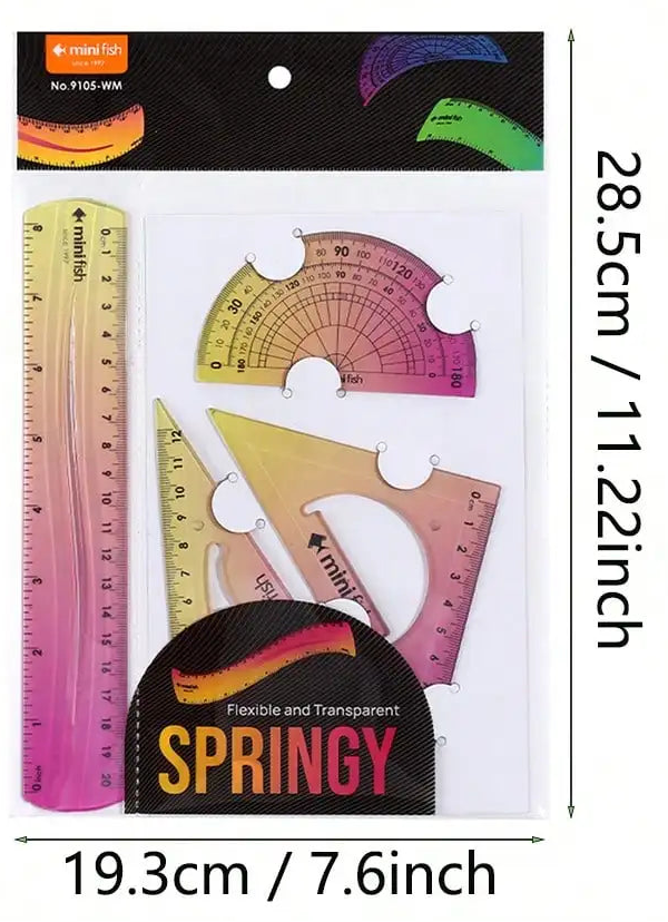20cm Soft Ruler  with Gradient Ombre Style and Length Measured