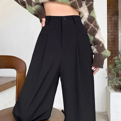 High Waist Wide Leg Classic Pants