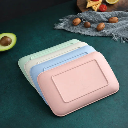 Creative Wheat Straw Rectangular Plate
