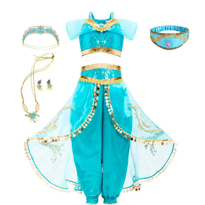 Aladding and the Magic Lamp Jasmine Fairy Costume Cosplay Dress