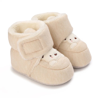 Winter Newborn Boys and Girls Cute Cartoon Cotton with Soft Sole and Warm Boots