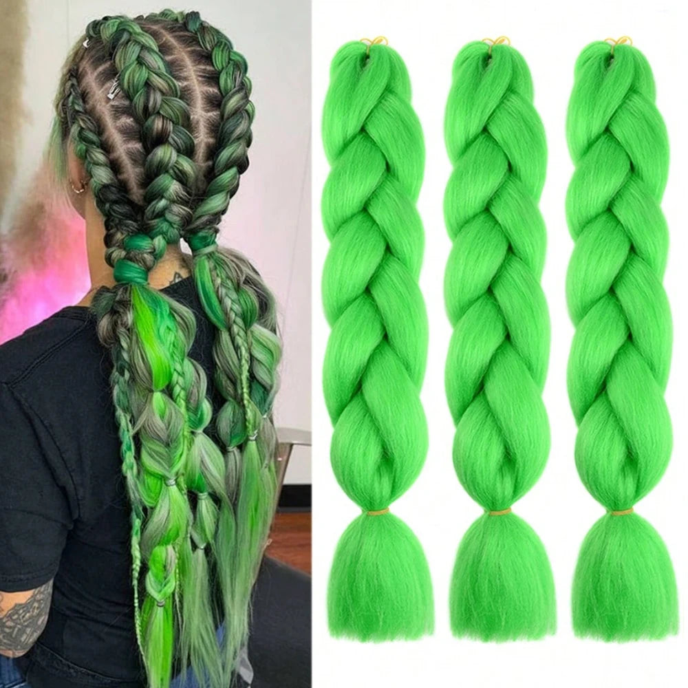 Braiding Hair Pre-stretched Purple Hair Extensions