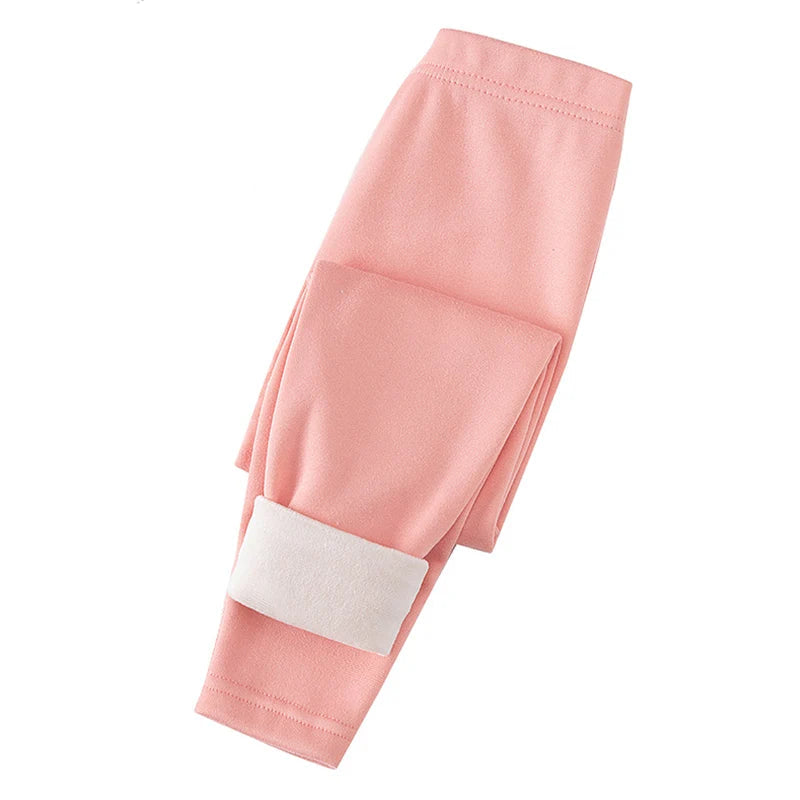 3/1 Piece Autumn And Winter Children Solid Color Thick Warm Leggings
