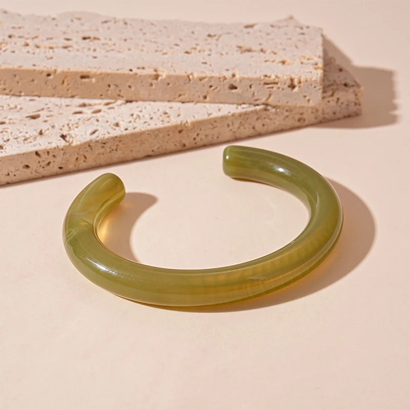 Acrylic Cuff Geometric Open Bracelet