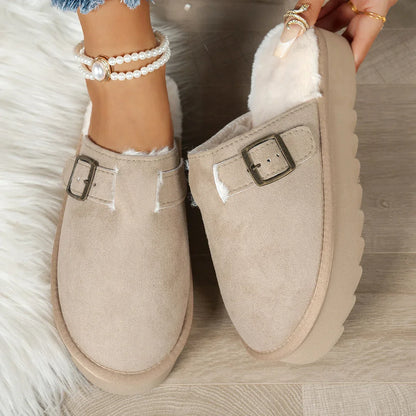 Winter plush lined comfortable indoor Slippers