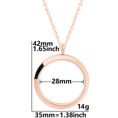 Twist Locket Pendant Photo Floating Charm Necklace