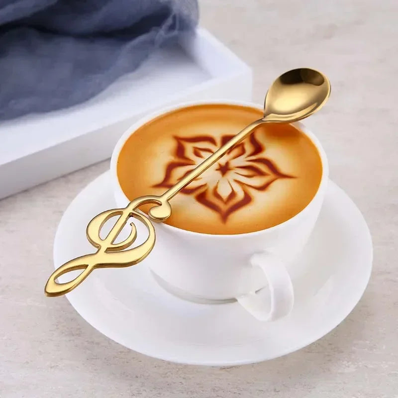 Stainless Steel Coffee Stirring Musical Note Spoon