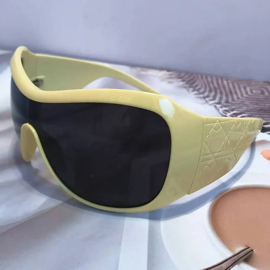 Oversized Y2K square shield sexy Sunglasses