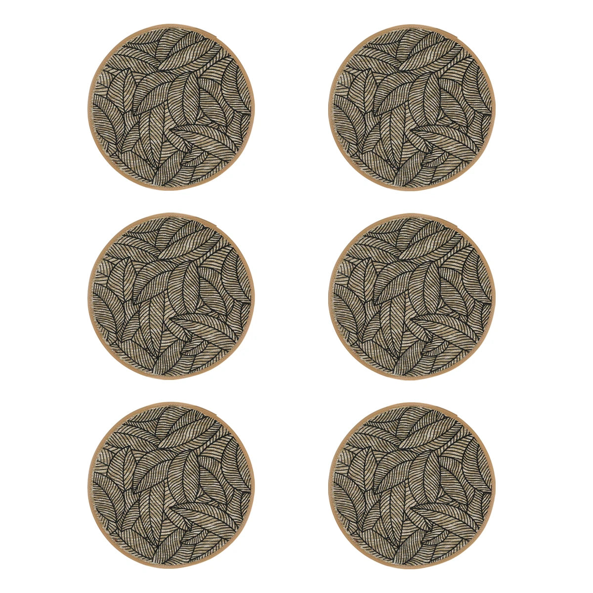 2/4/6/8pcs Bohemian Jute Printed Placemats Mats