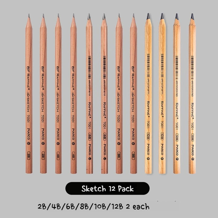 5/6/7/12 PCS Charcoal Graphite Sketch Pencils Set