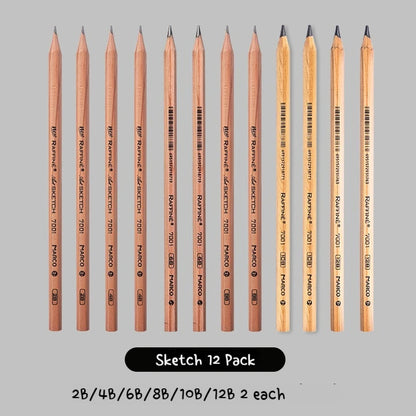 5/6/7/12 PCS Charcoal Graphite Sketch Pencils Set