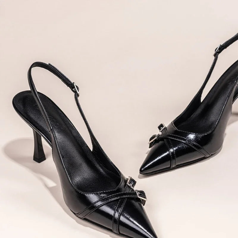 Shallow Mouth High-heeled Elegant Buckle Stiletto Shoes