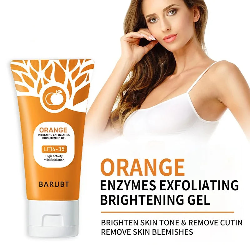 Gel exfoliante de naranja para la piel muerta del rostro