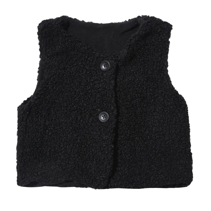 Autumn Winter Baby Plus Velvet Waistcoat Teddy Hair Coat