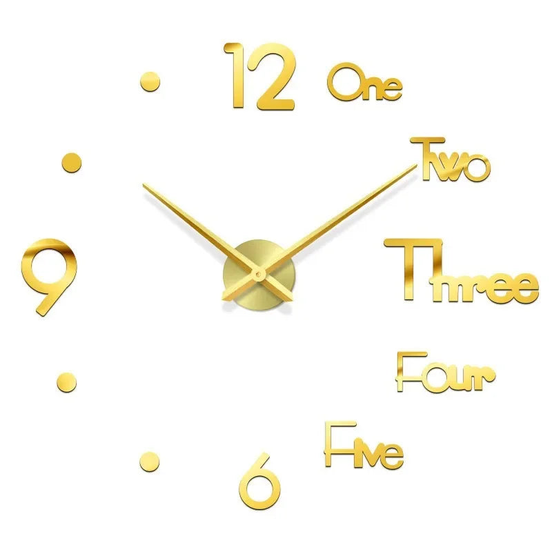 Large 3D Wall Clock Luminous Classic Wall Clocks