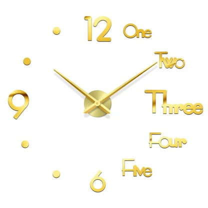 Large 3D Wall Clock Luminous Classic Wall Clocks