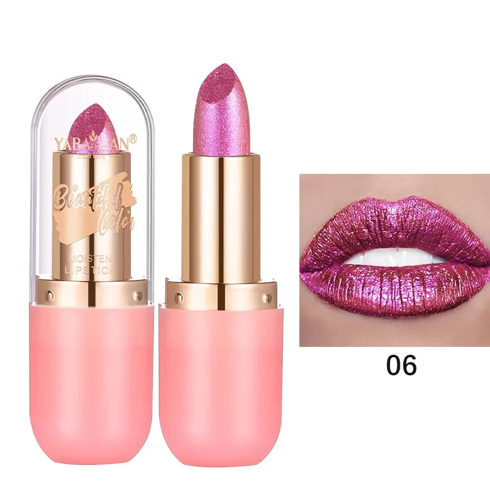 Metallic Matte Glitter Diamond Lipstick