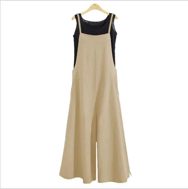 Straps Jumpsuit Summer Wide Leg Pants