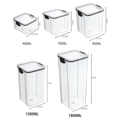 5Pcs Sets Sealed Jar Food Storage Box