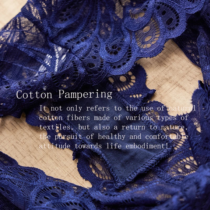 3PCS Mid-waist Lace Sexy Underwear Lingerie