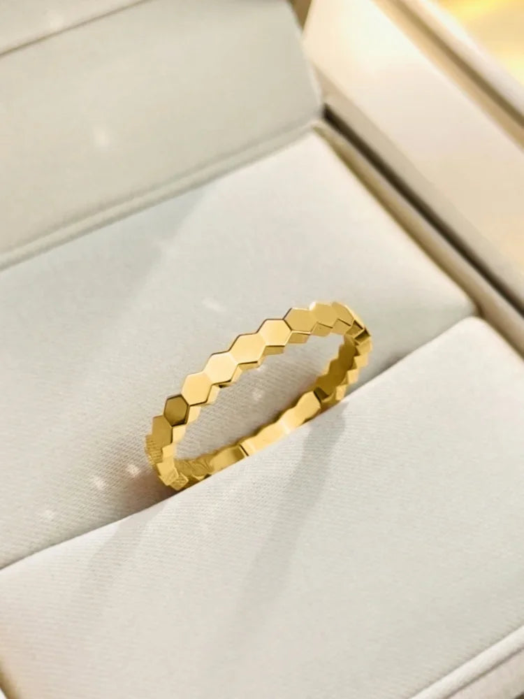 925 Sterling Silver Zircon Honeycomb 3pc Set Ring