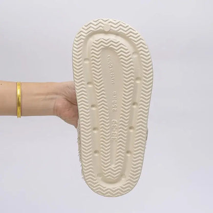 Waterproof Eva Furry Soft Thick Slippers