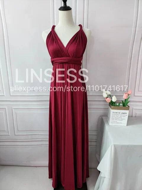 Rust Bridesmaid Dress Infinity Multiway Maxi Bridesmaid Dress