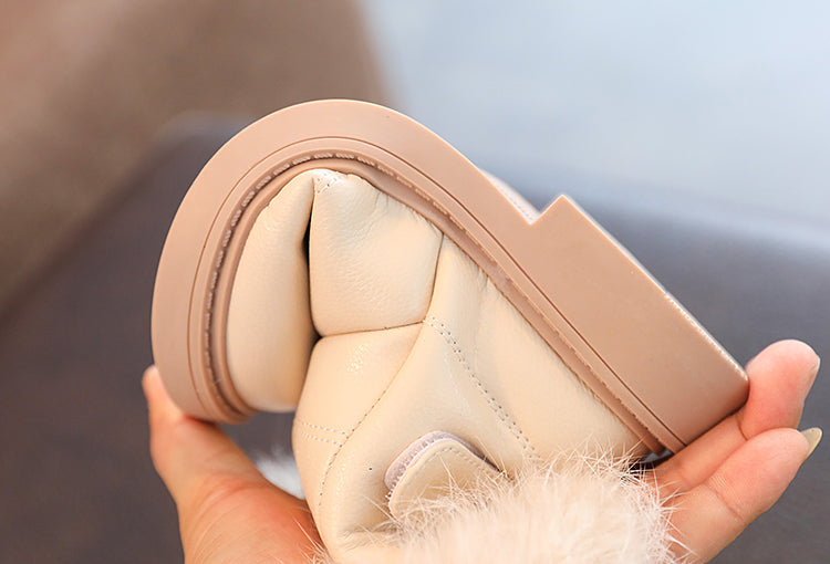 Britain Style Casual Plush Winter Soft Short Boots