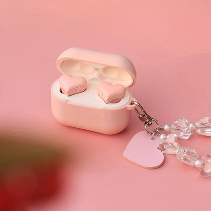 TWS Heart Shaped Bluetooth Headset Wireless Earbuds with ENC Smart Noise Cancellation