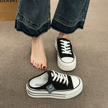 Thick Canvas Bottom Sneakers