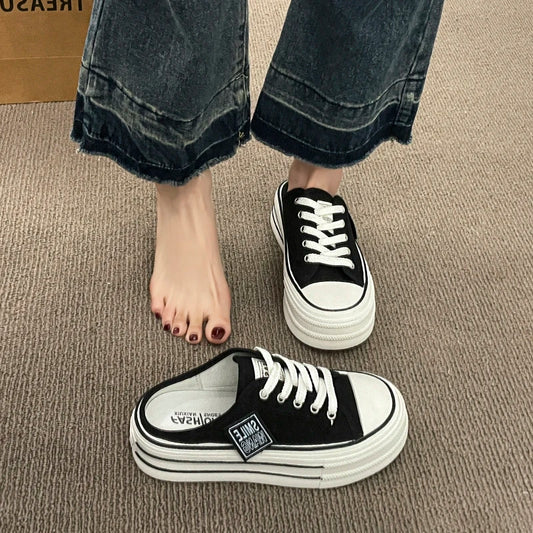 Thick Canvas Bottom Sneakers