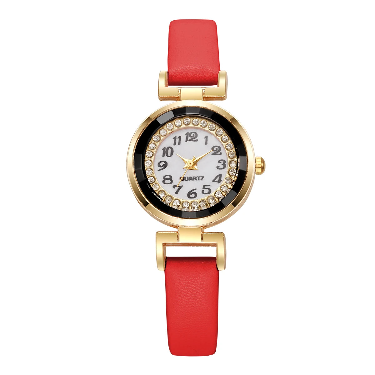 Small Arabic Casual Leather Strap Watch