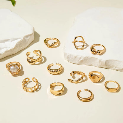 DANA Circle Geometry Opening Joint Rings Set